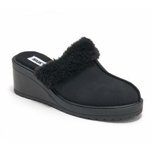 Muk Luks Women's Sz 6 Make Your Selection: Faux Fur Lined Wedges Black A709867